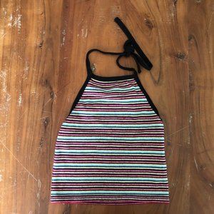 Brandy Melville Striped Halter Top